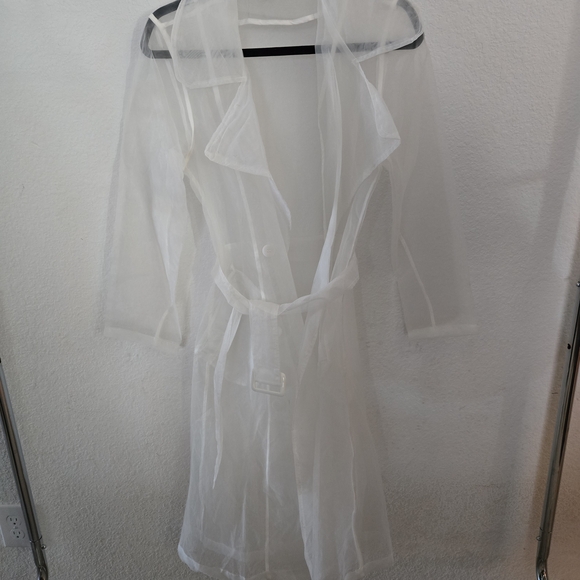 JLUXLABEL IVORY CORNWELL SHEER COAT - Picture 4 of 4